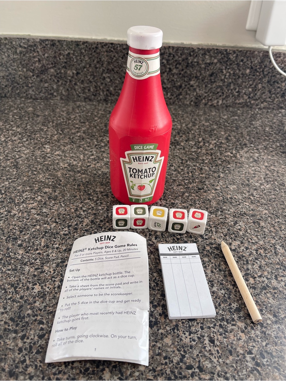 Heinz 57 Tomato Ketchup Family Dice Game Fully Complete 2020 Big G Creative